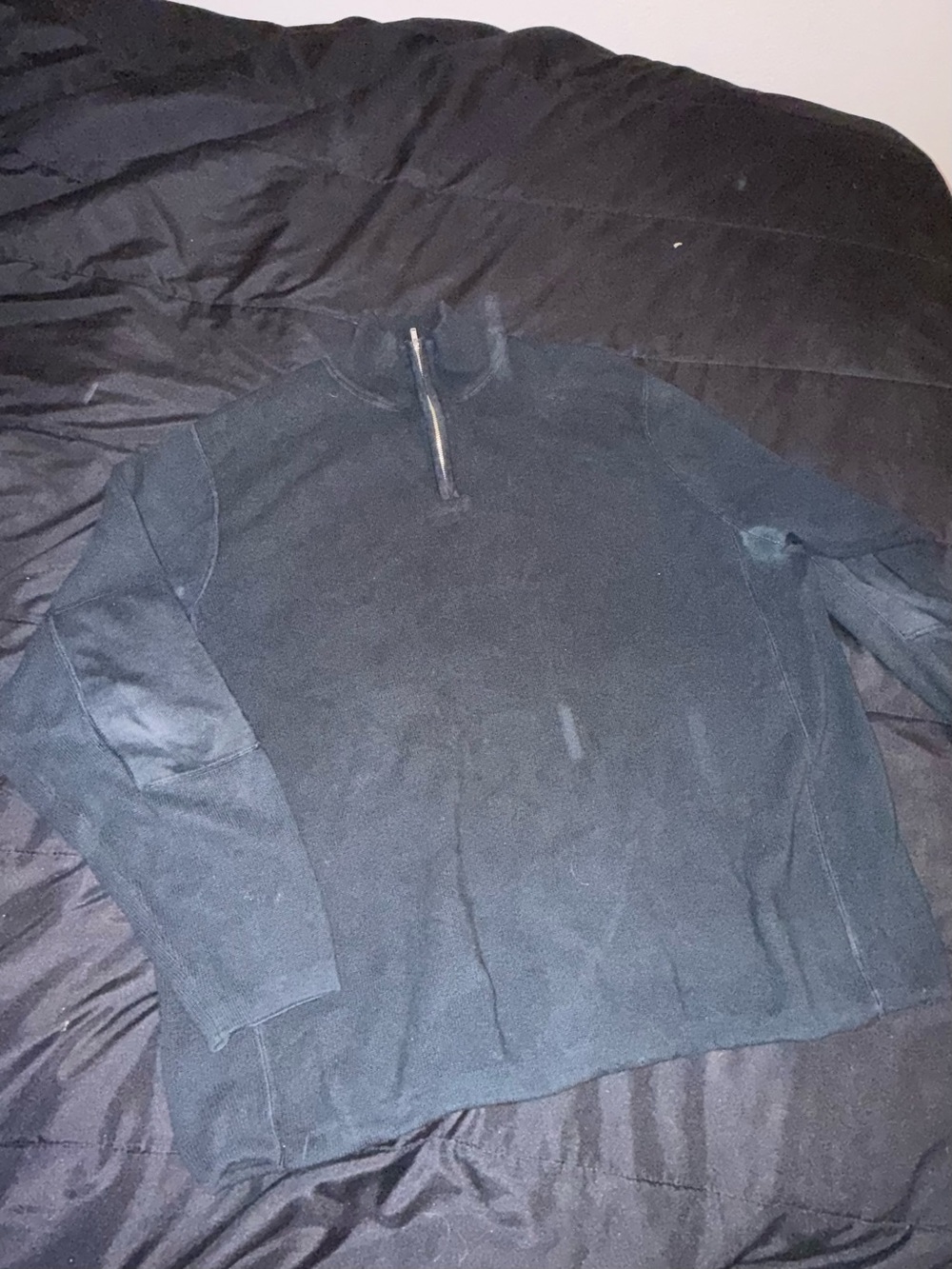Cherokee Men's Black Quarter-Zip Sweater
